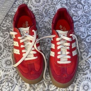 Adidas Originals Samba/Sambae Valentine Heart Red and White Platform Shoes